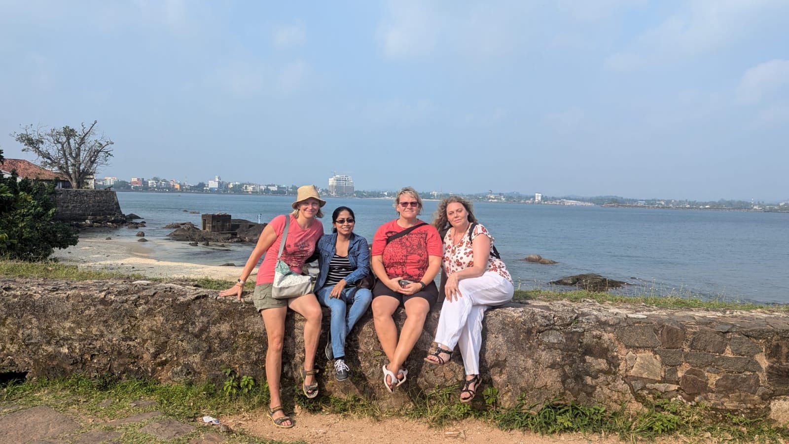 Guests enjoying the coastal panorama from the historic walls of Galle Fort